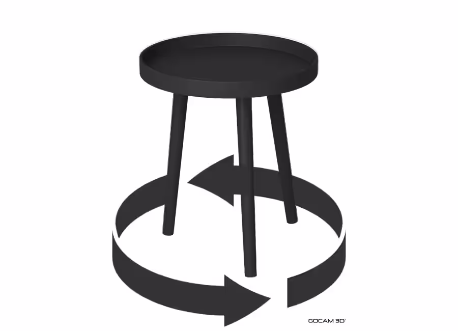 White background 3D rendering of living room coffee table imaged in three dimensions.