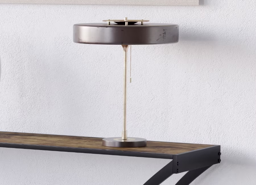 3D rendering of a desk lamp imaged in three dimensions.
